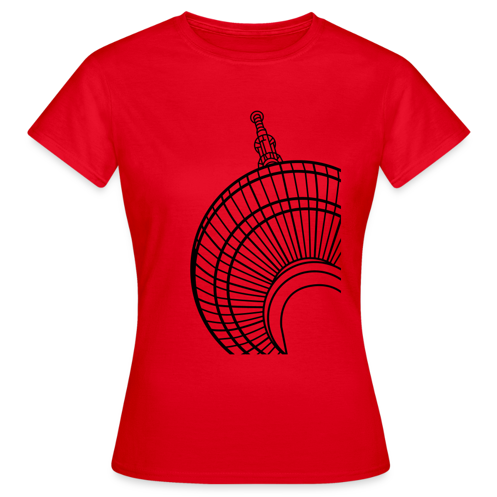 Der Turm von unten - schwarz - Frauen Premium T-Shirt - Rot