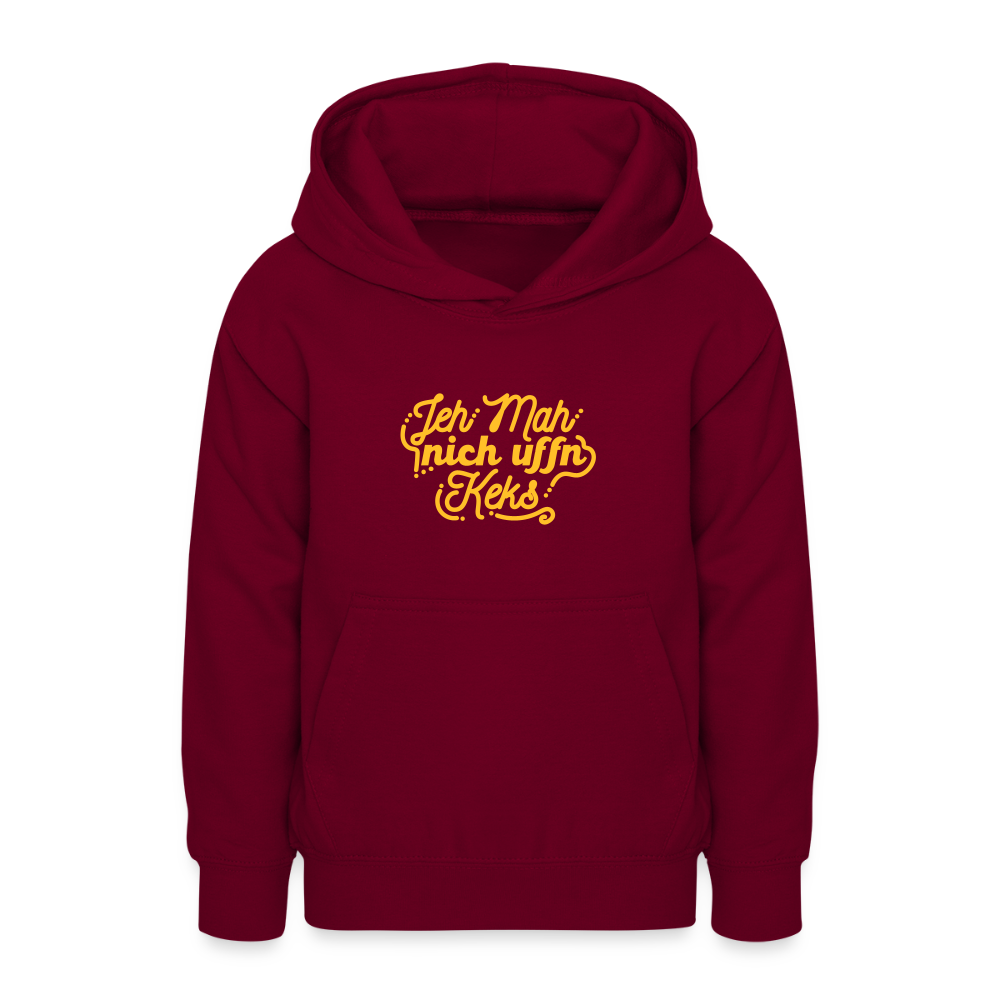 Jeh mah nich uffn Keks gelb - Teenager Hoodie - Bordeaux