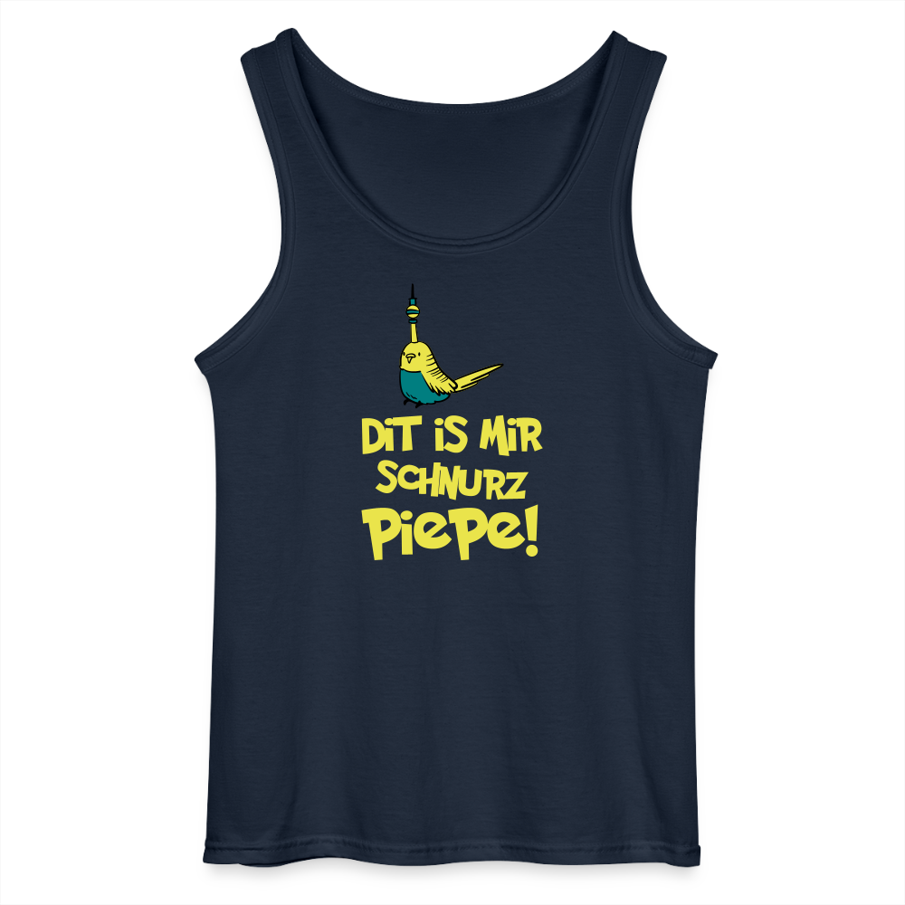 Schnurz Piepe mit Piep - Männer Tank Top - Navy