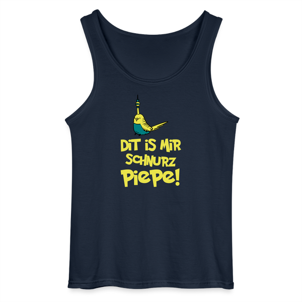 Schnurz Piepe mit Piep - Männer Tank Top - Navy