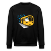 Bär in U-Bahn Kommt - Unisex Bio Sweatshirt - Schwarz