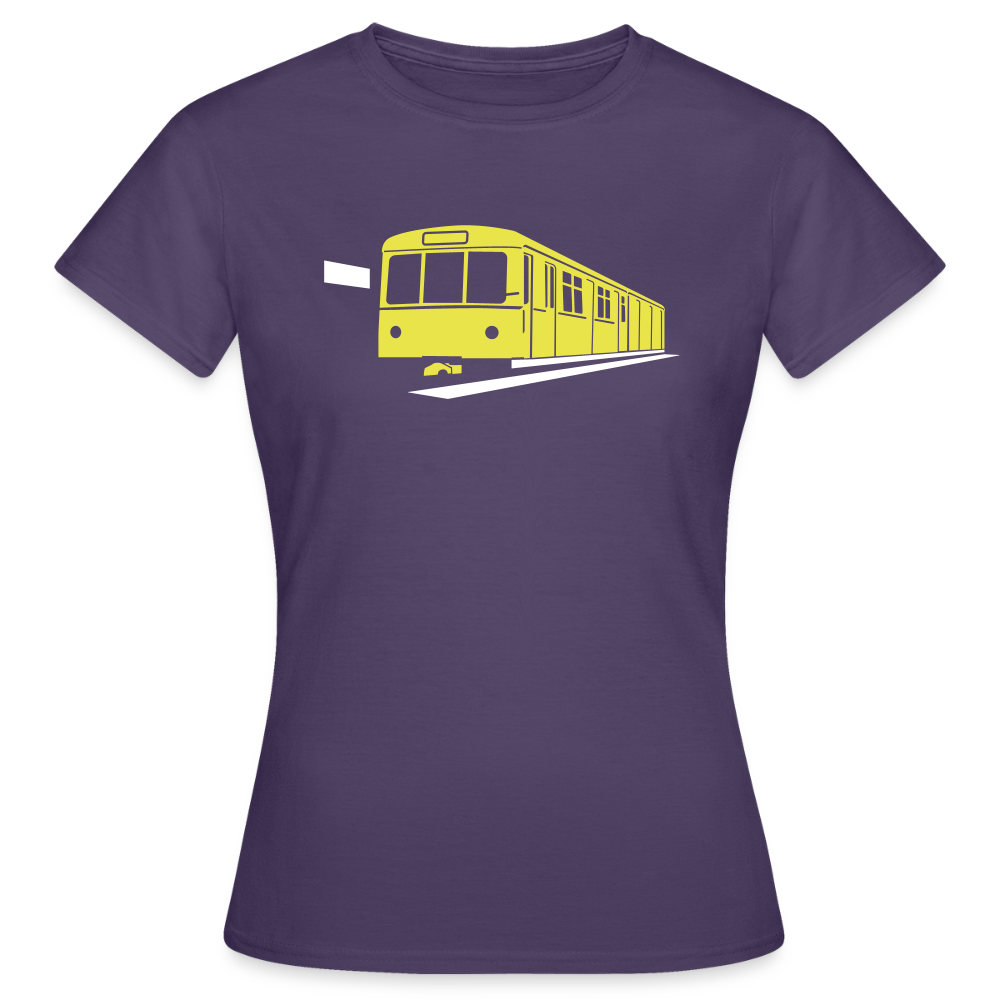 Die U-Bahn kommt - Frauen Premium T-Shirt - Dunkellila