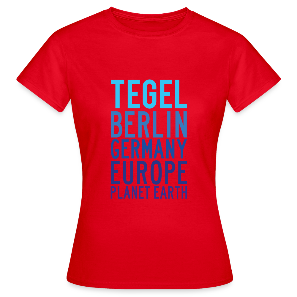 Tegel Planet Earth - Frauen Premium T-Shirt - Rot