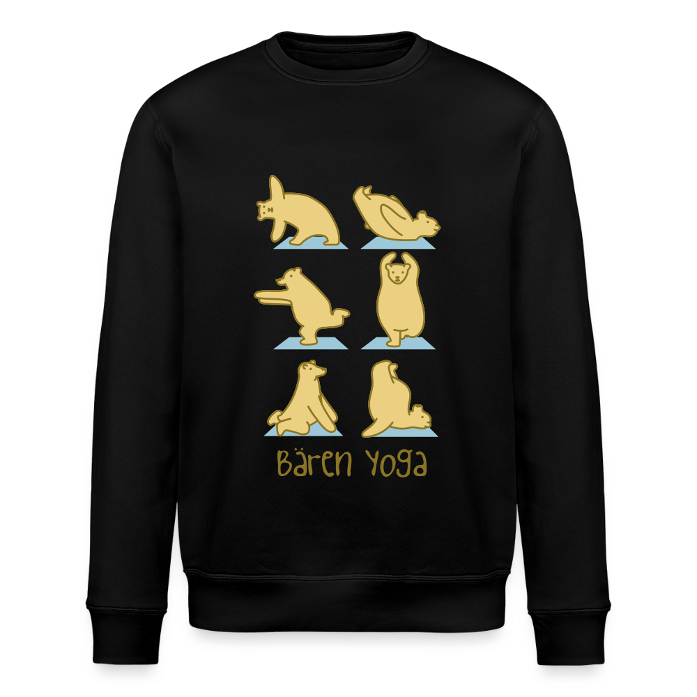 Bären Yoga - Unisex Bio Sweatshirt - Schwarz
