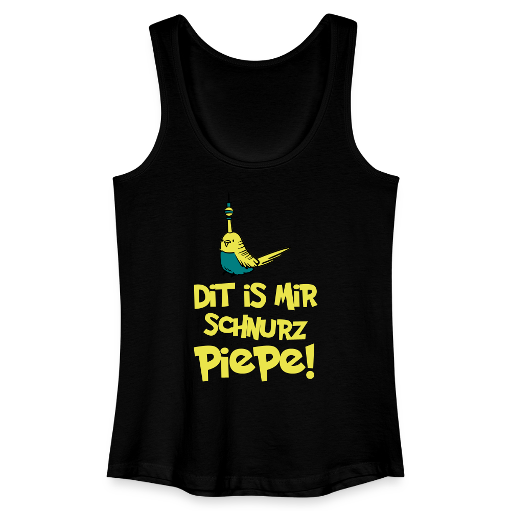 Schnurz Piepe mit Piep - Frauen Bio Tank Top - Schwarz