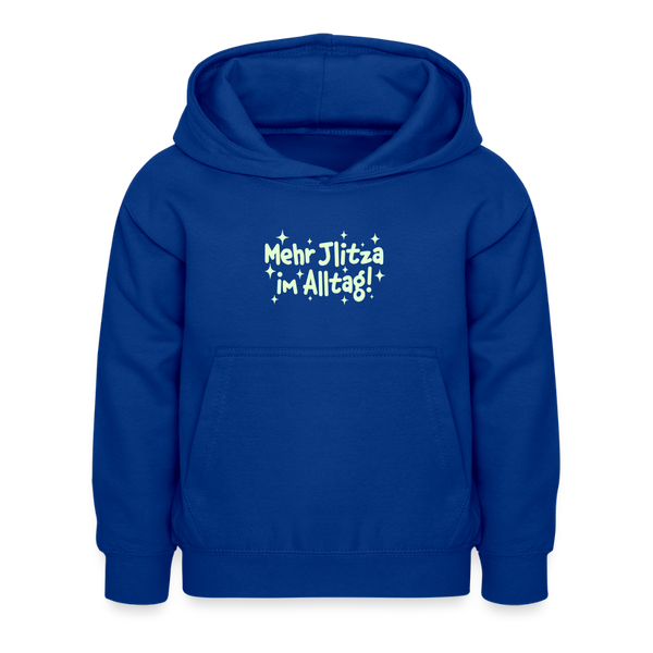 Mehr Jlitzer im Alltag! - Kinder Hoodie - Royalblau