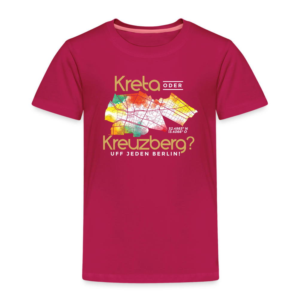 Kreta oder Kreuzberg - Kinder Premium T-Shirt - dunkles Pink