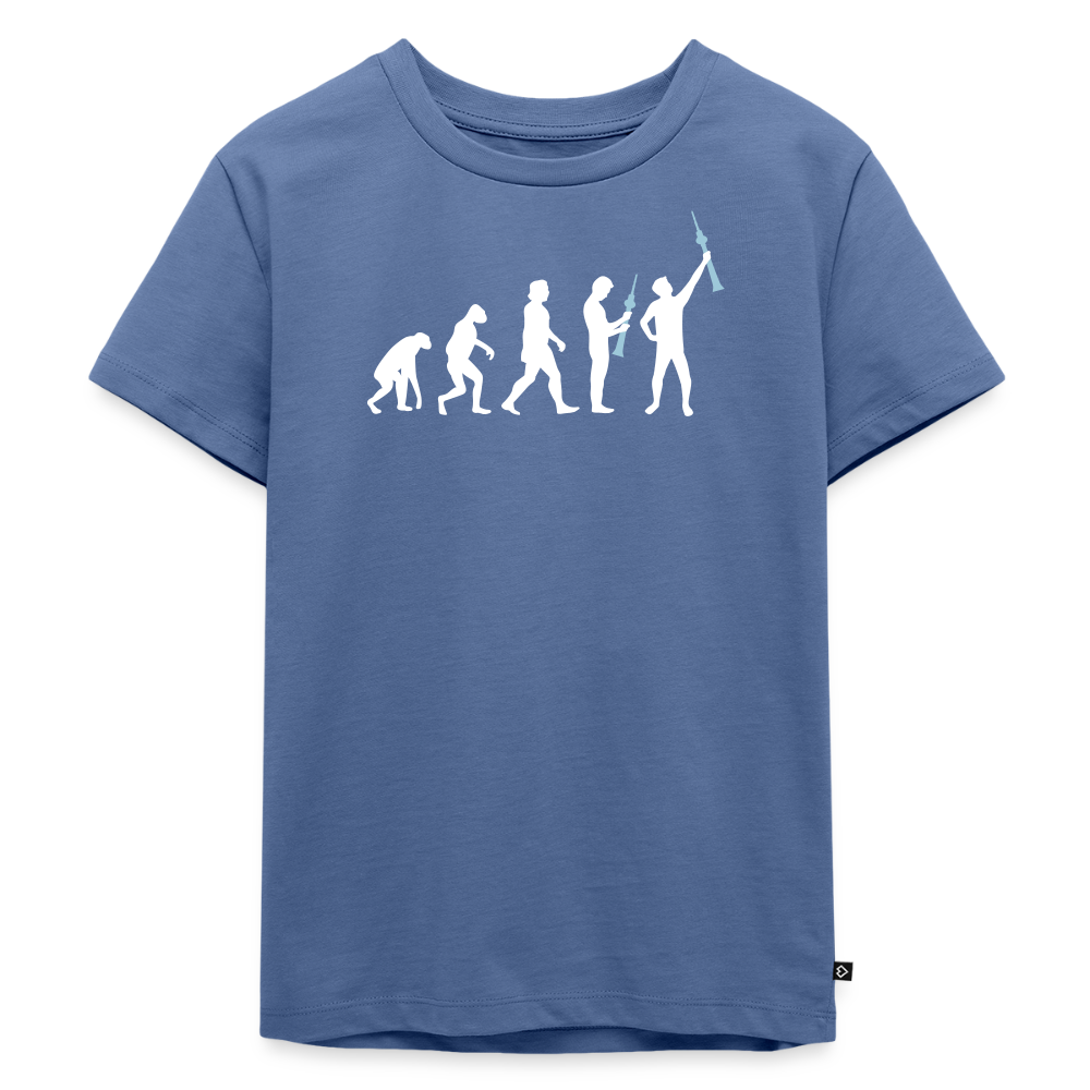 Evolution - Kinder Premium T-Shirt - Taubenblau