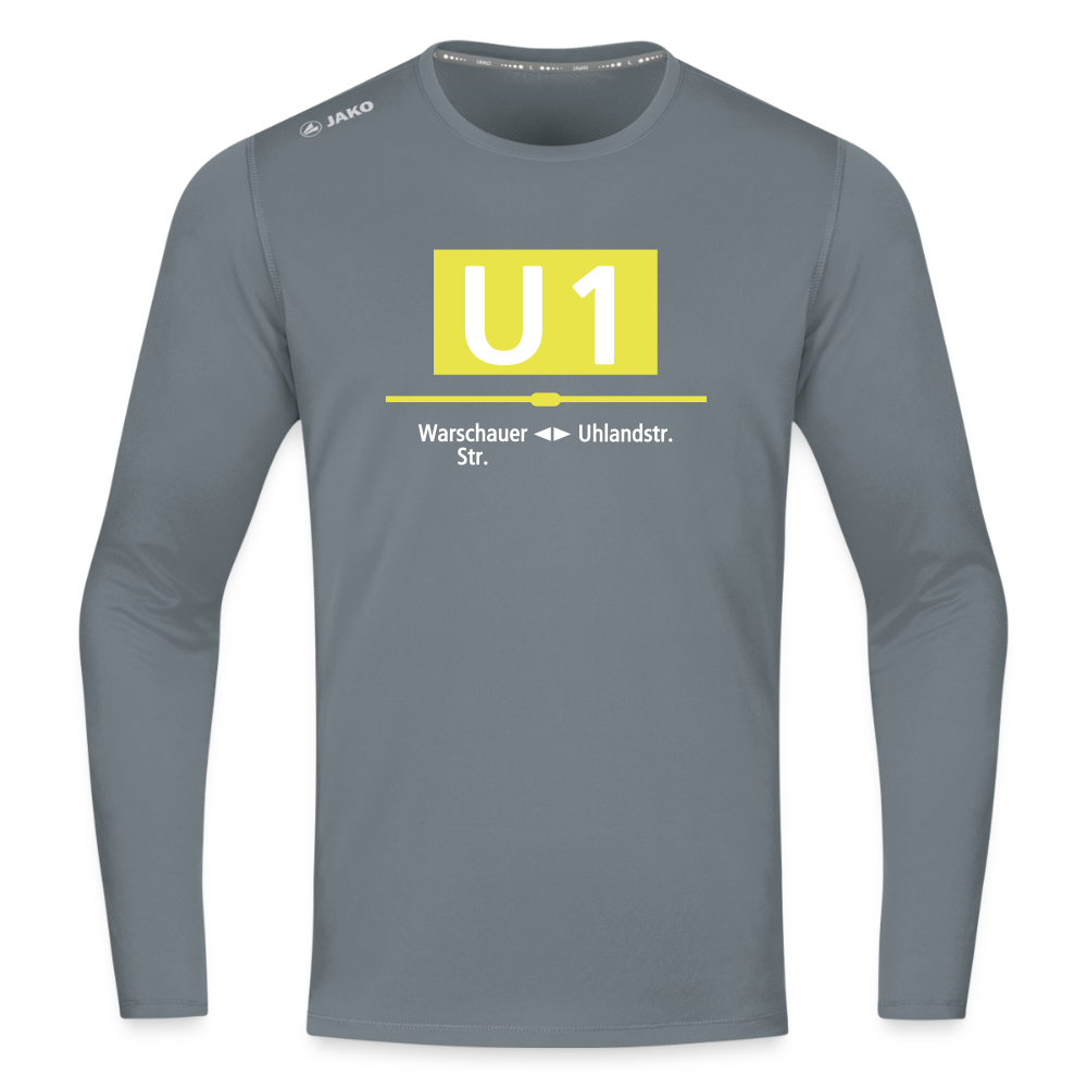 U1 - Männer Sport Langamshirt - Grau