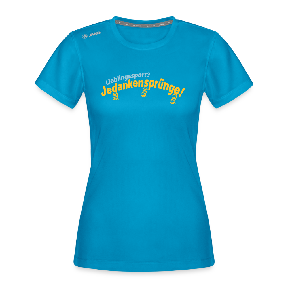 Lieblingssport? Jedankensprünge! - Frauen Sport-Shirt - Saphirblau