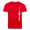Fernsehturm Zick zack - Unisex Bio T-Shirt - Rot