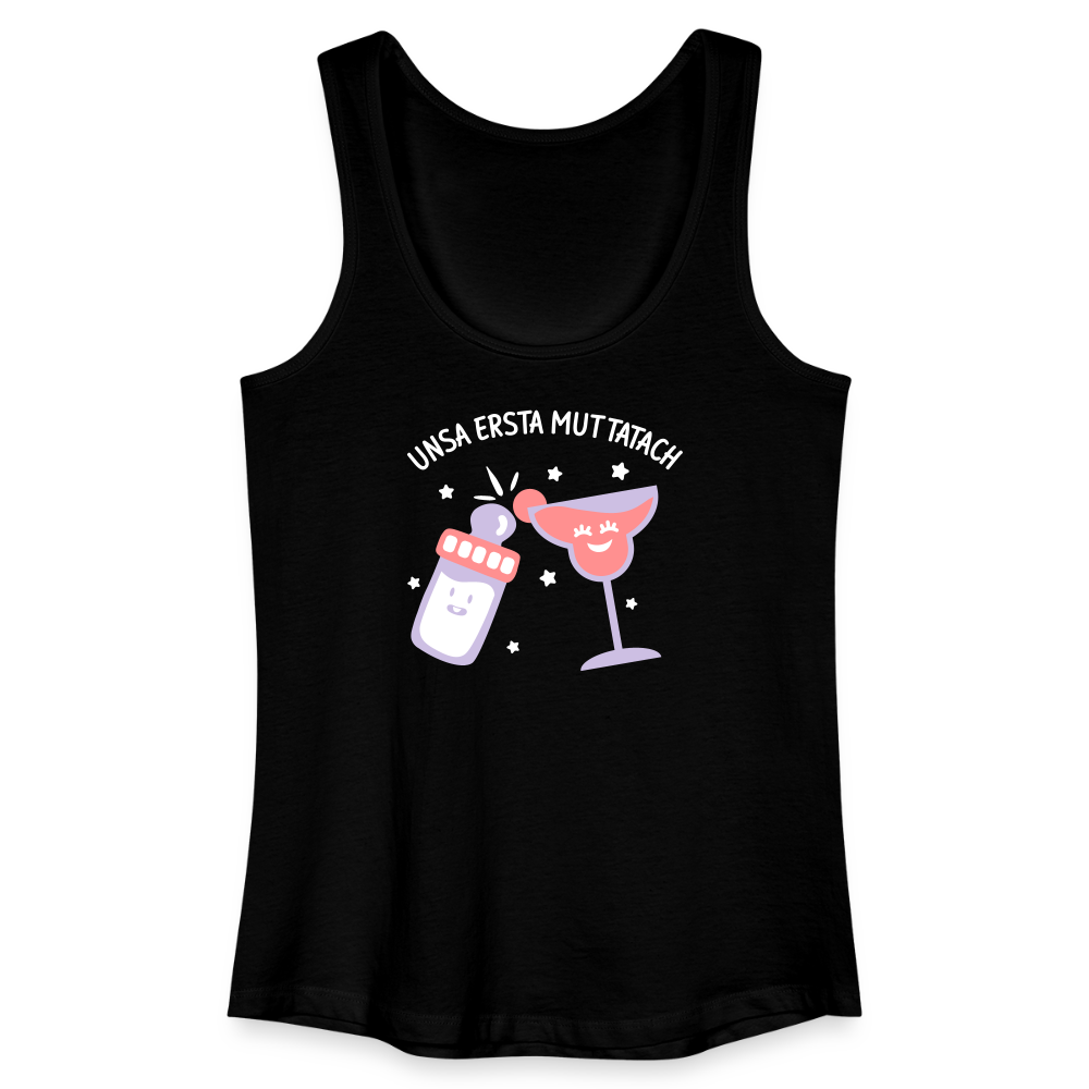 unsa ersta Muttatach - Frauen Bio Tank Top - Schwarz