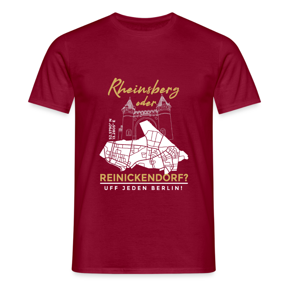 Rheinsberg Oder Reinickendorf - Männer Premium T-Shirt - Ziegelrot