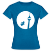 Hund am Fernsehturm - Frauen Premium T-Shirt - Antikblaues Saphir meliert