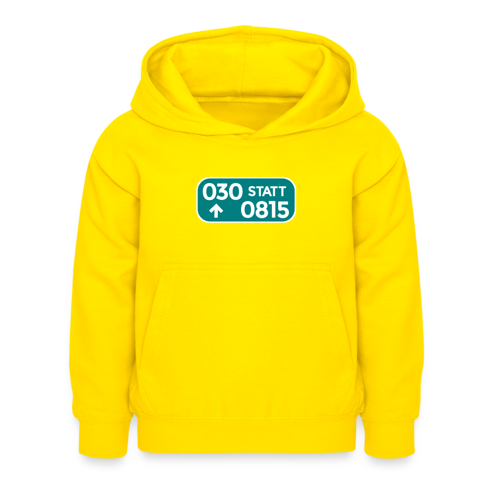 030 statt 0815 - Kinder Hoodie - Gelb