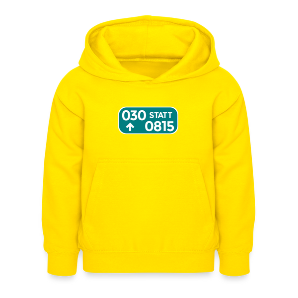 030 statt 0815 - Kinder Hoodie - Gelb