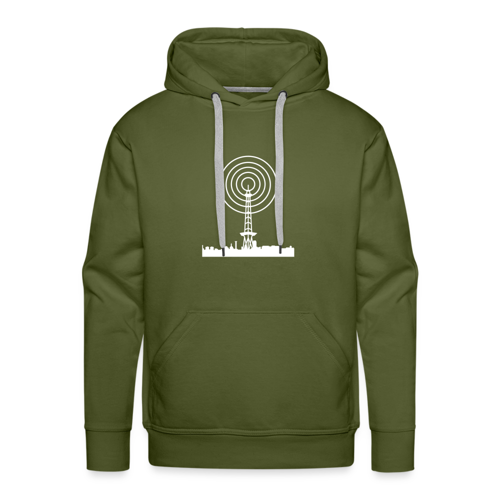 Funkturm im Fokus - Männer Premium Hoodie - Olivgrün