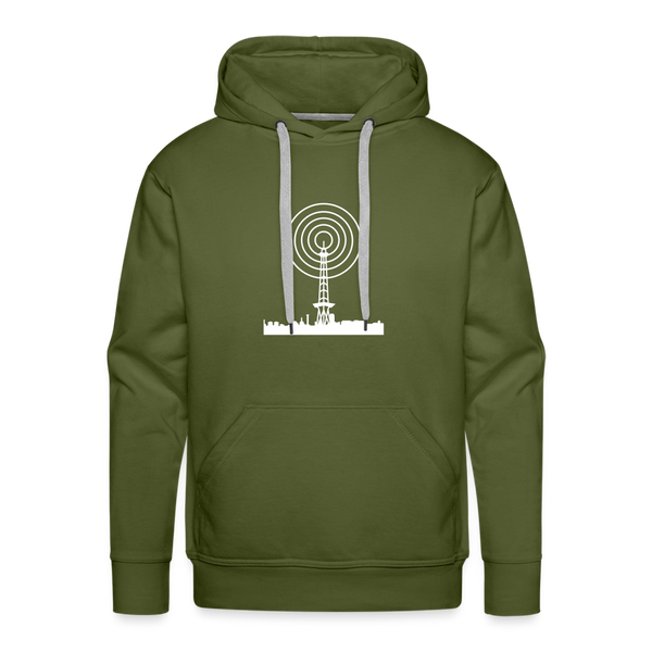 Funkturm im Fokus - Männer Premium Hoodie - Olivgrün