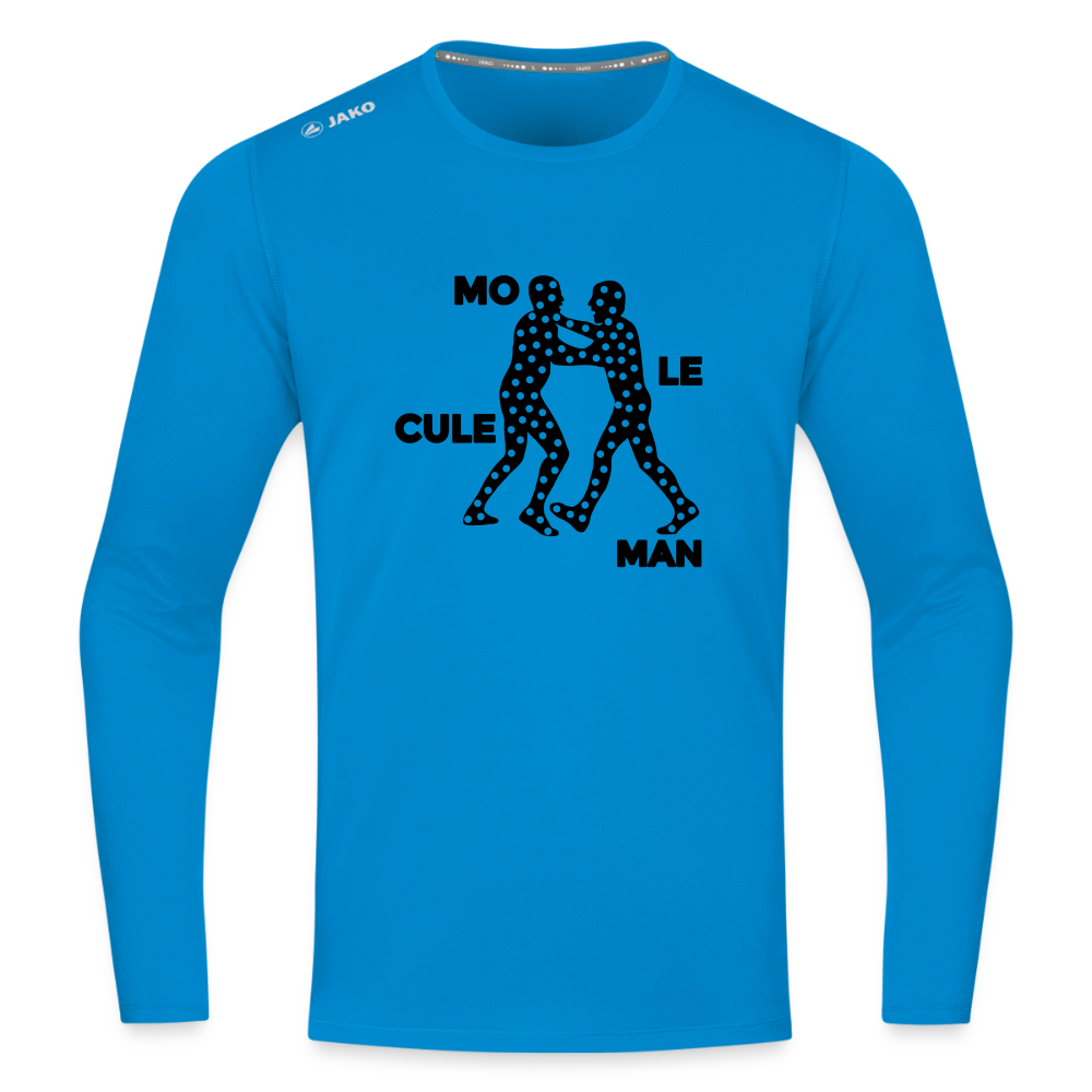Mo le cule Man - Männer Sport Langamshirt - Saphirblau