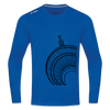 Der Turm von unten - schwarz - Männer Sport Langamshirt - Royalblau
