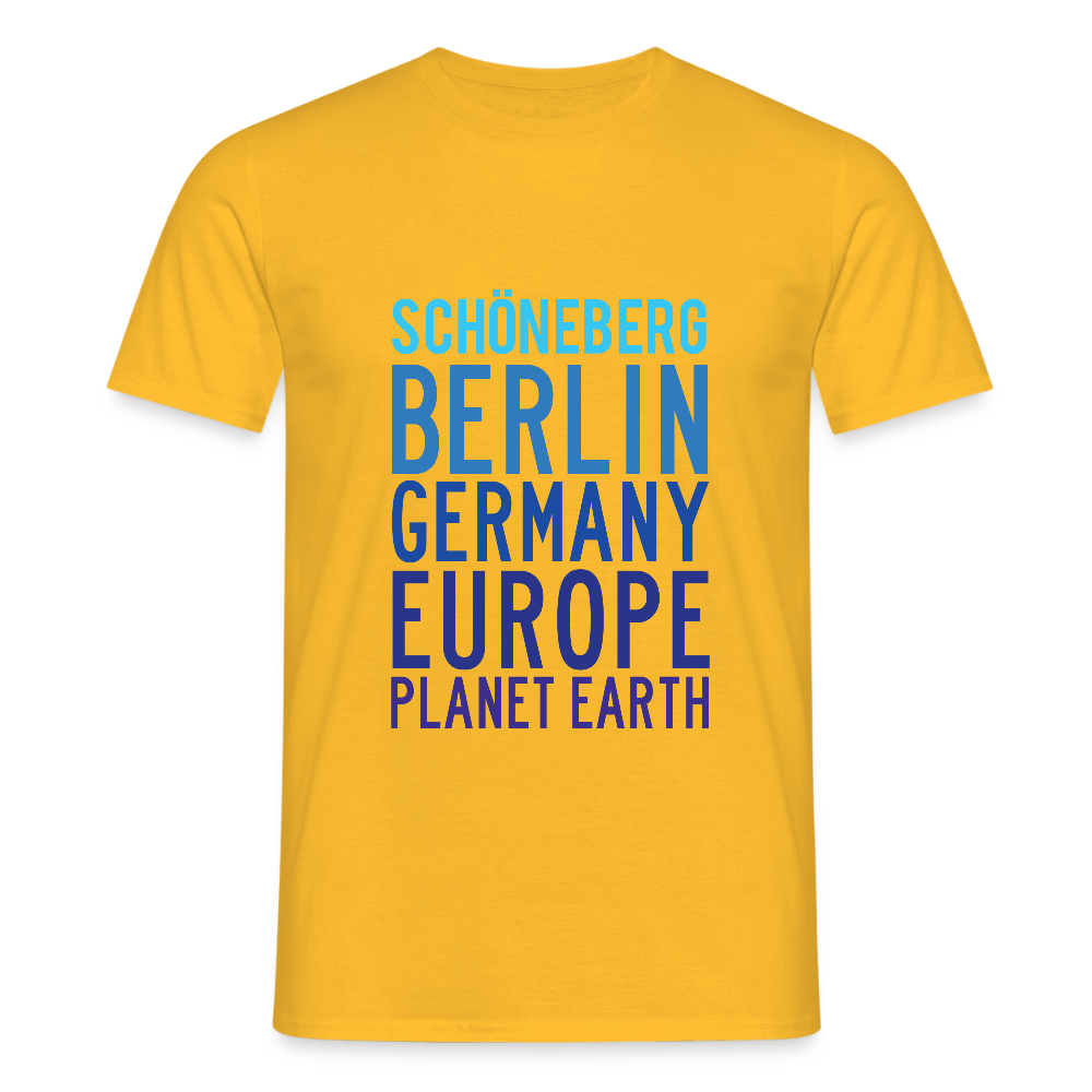 Schöneberg Planet Earth - Männer Premium T-Shirt - Gelb