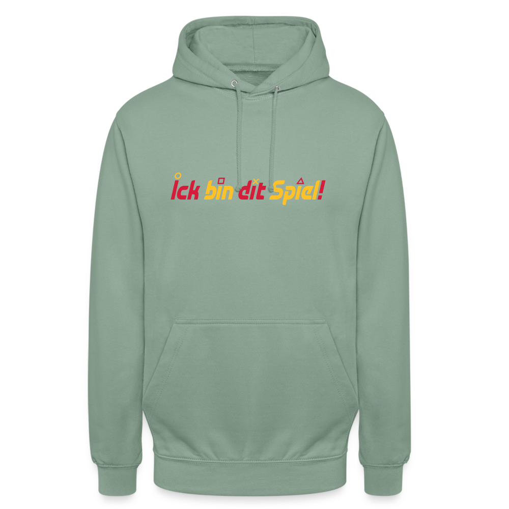 Ick bin dit Spiel! - Unisex Hoodie - Graugrün