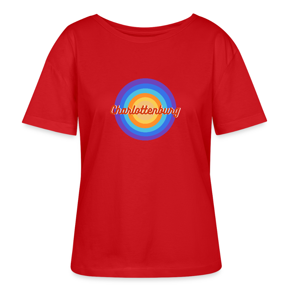 Charlottenburg Retro - Relaxed Rundhals Frauen Bio-T-Shirt - Rot