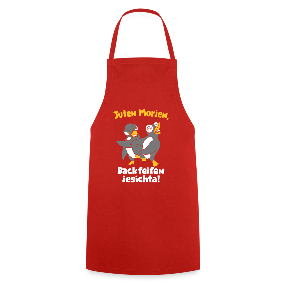 Juten Morjen, Backfeifenjesichta! - Kochschürze - Rot