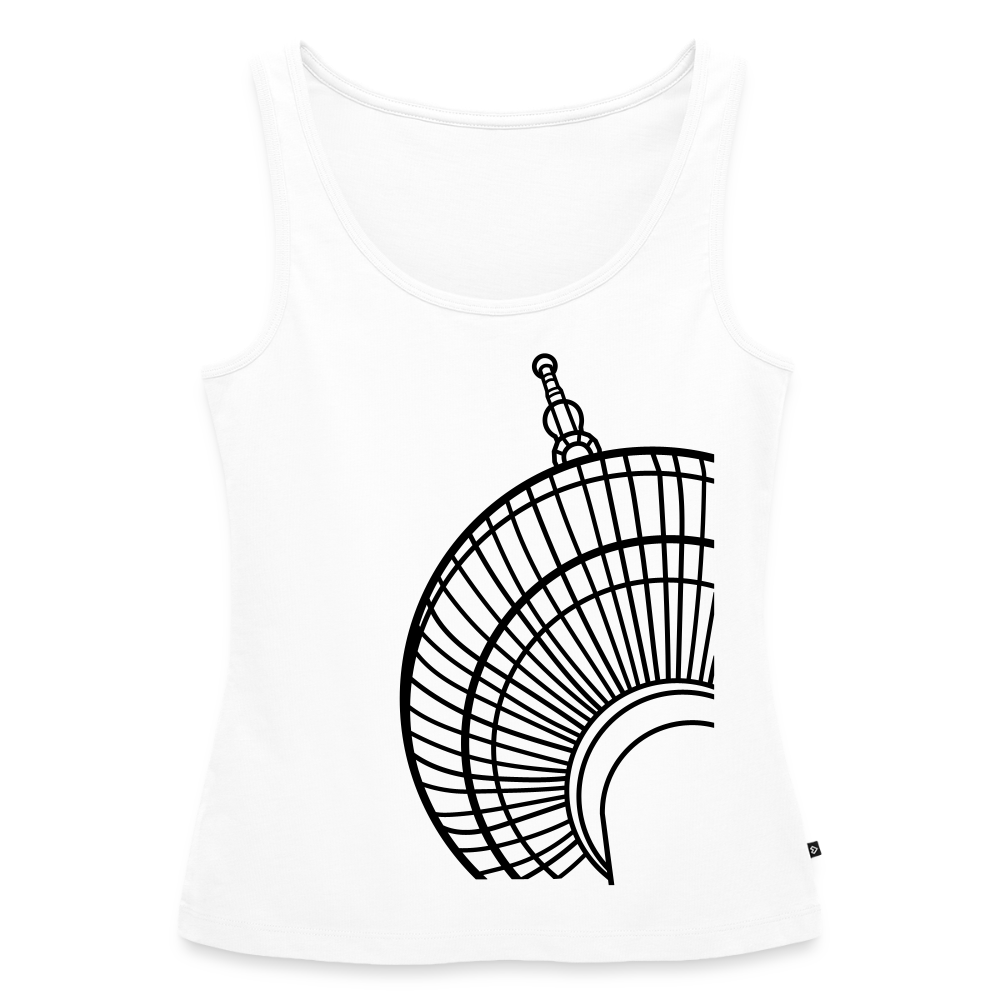 Der Turm von unten - schwarz - Frauen Bio Tank Top - Weiß