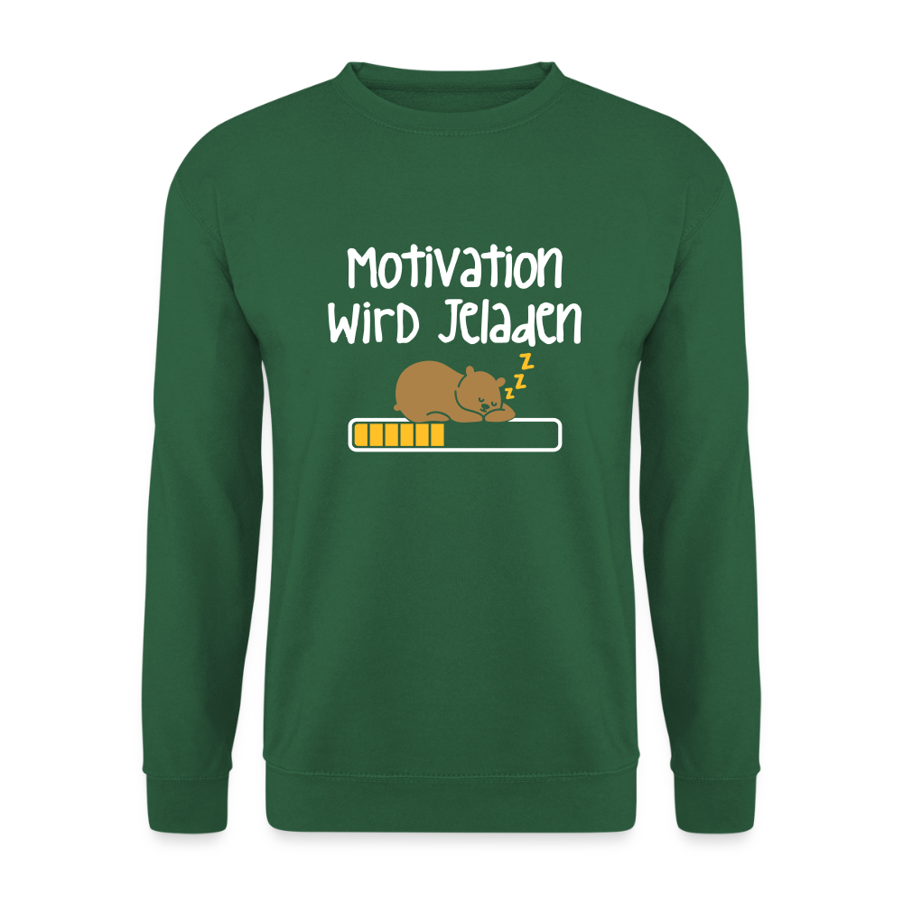 Motivation Wird Jeladen Warten - Unisex Pullover - Grün