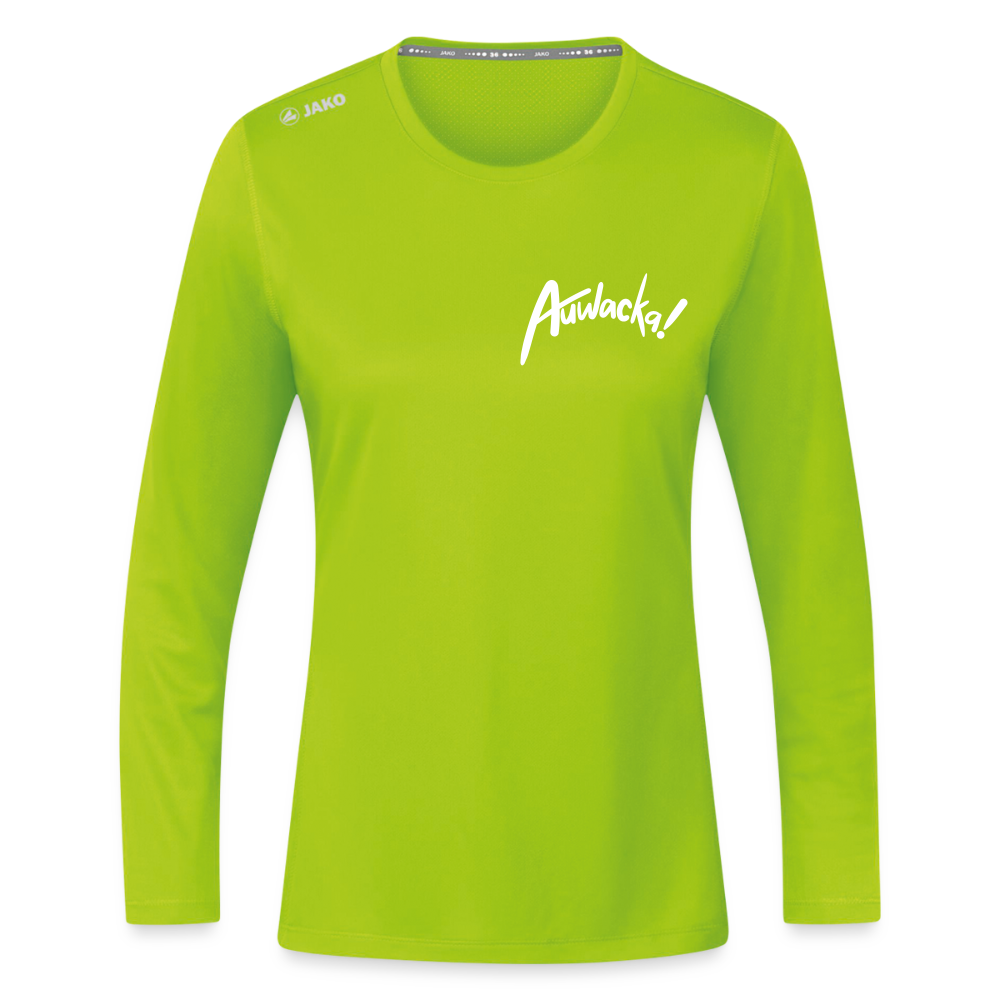 Auwacka! - Frauen Sport Langarmshirt - Neongrün