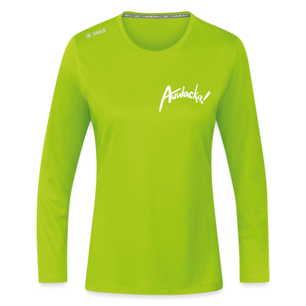 Auwacka! - Frauen Sport Langarmshirt - Neongrün