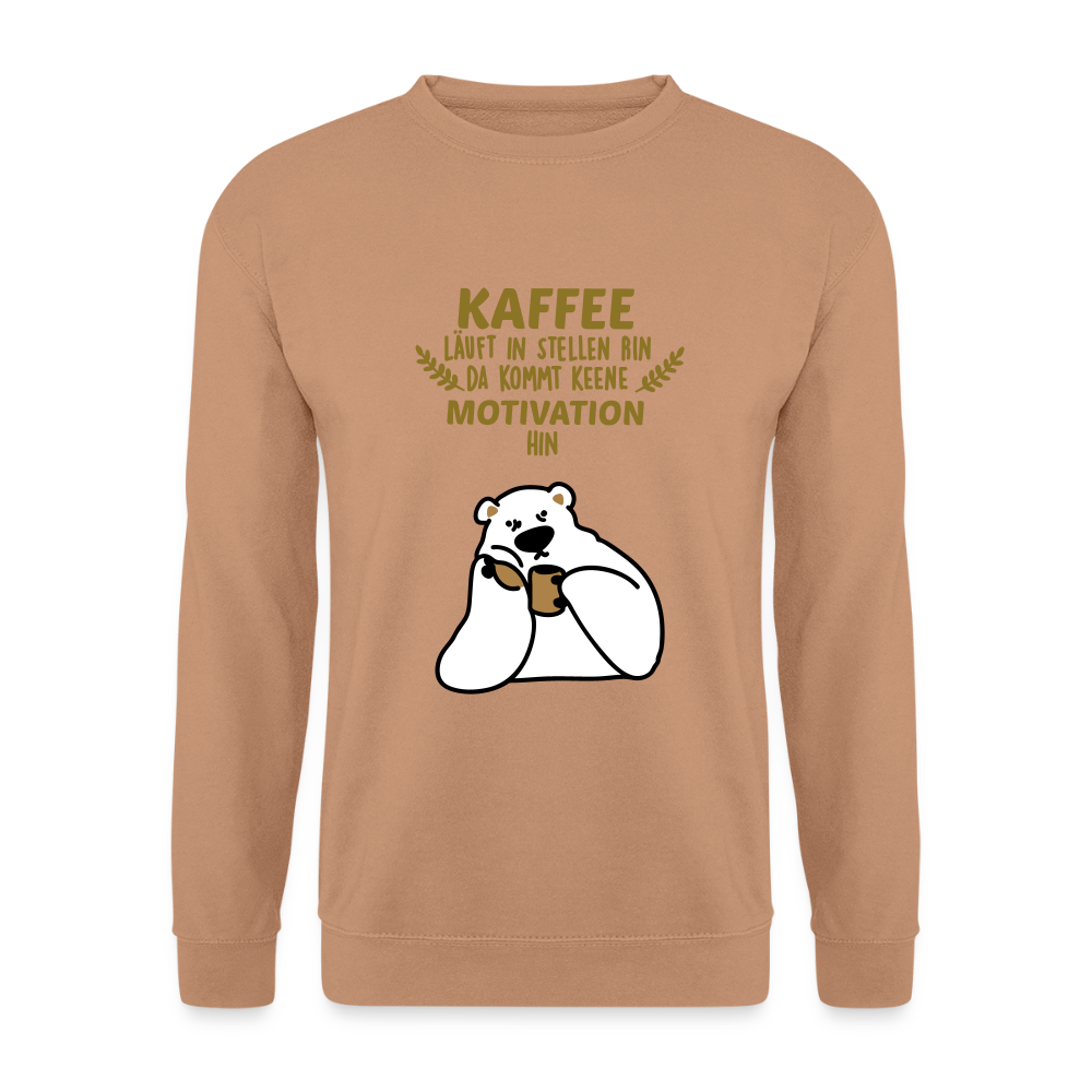 Kaffee motiviert - Unisex Pullover - Mocca