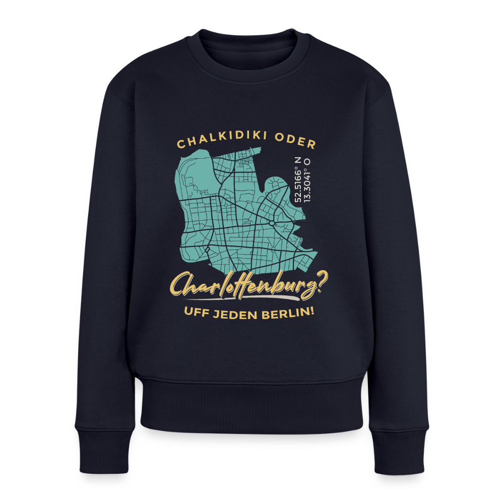 Chalkidiki oder Charlottenburg - Frauen Premium Pullover - Navy