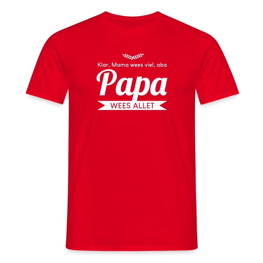 Opa wees allet - Männer Premium T-Shirt - Rot