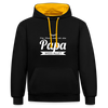 Opa wees allet - Kontrast Hoodie - Schwarz/Gold