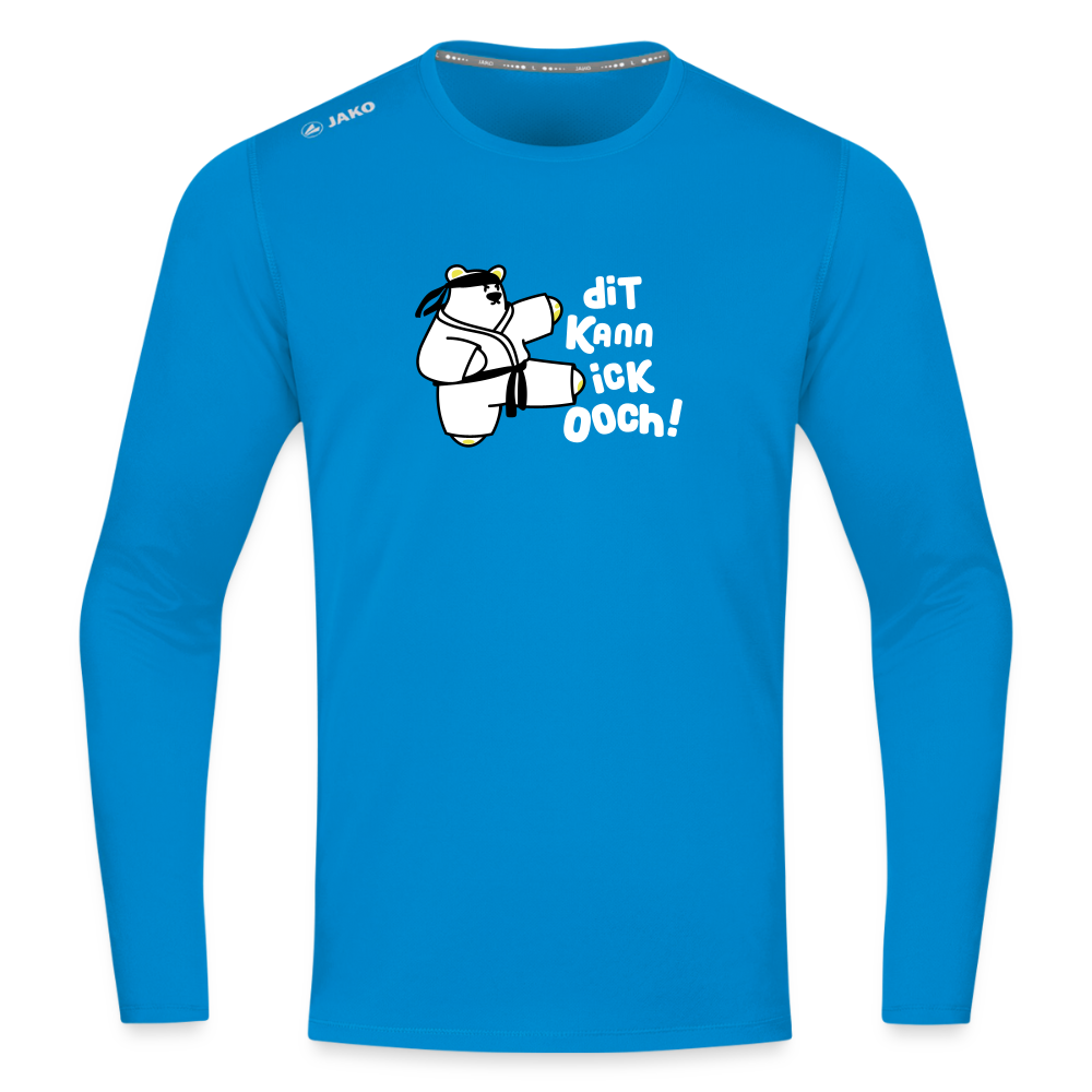Dit kann ick ooch! - Männer Sport Langamshirt - Saphirblau