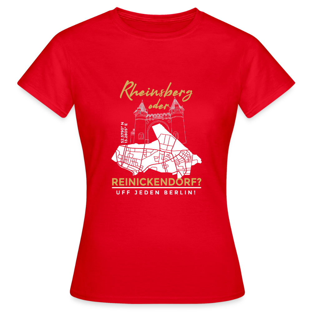 Rheinsberg Oder Reinickendorf - Frauen Premium T-Shirt - Rot