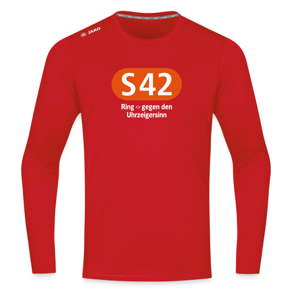 S42 - Männer Sport Langamshirt - Rot