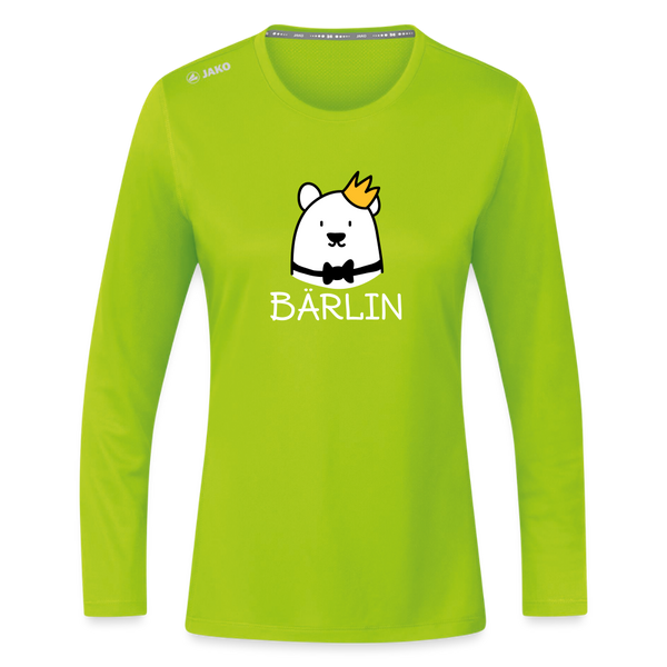 Bärlin - Frauen Sport Langarmshirt - Neongrün