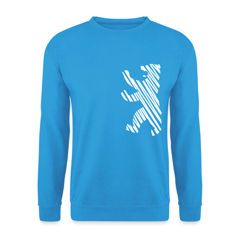Berliner Bär im Netz - weiß - Unisex Pullover - Meeresblau