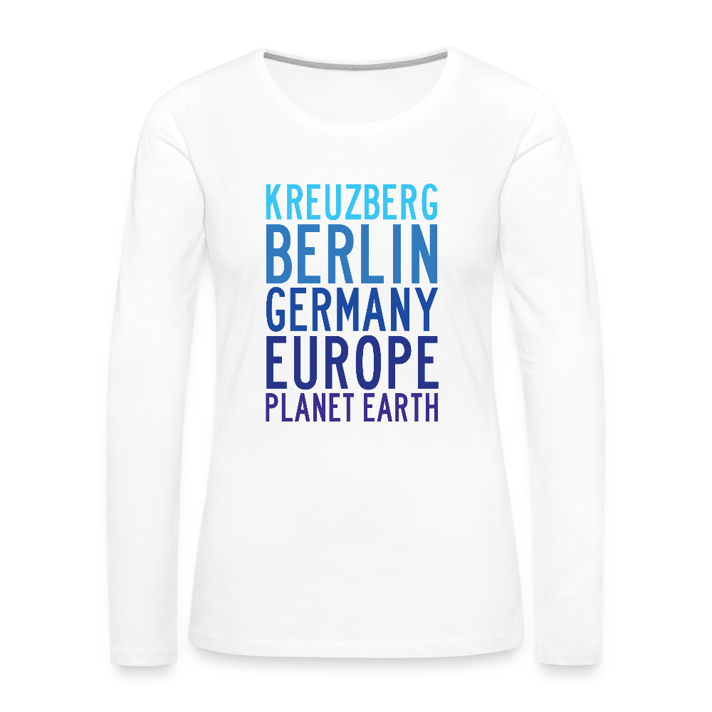 Kreuzberg - Planet Earth - Frauen Premium Langarmshirt - Weiß