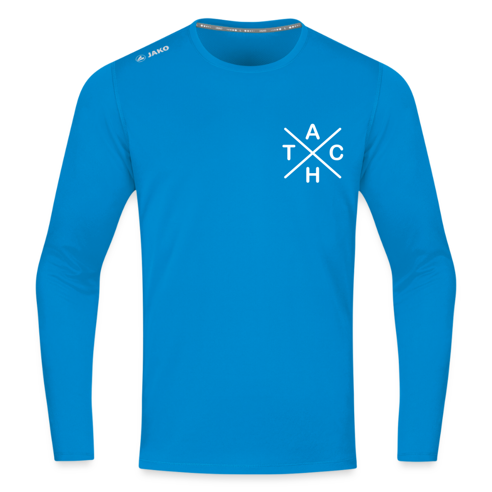 Tach X - Männer Sport Langamshirt - Saphirblau