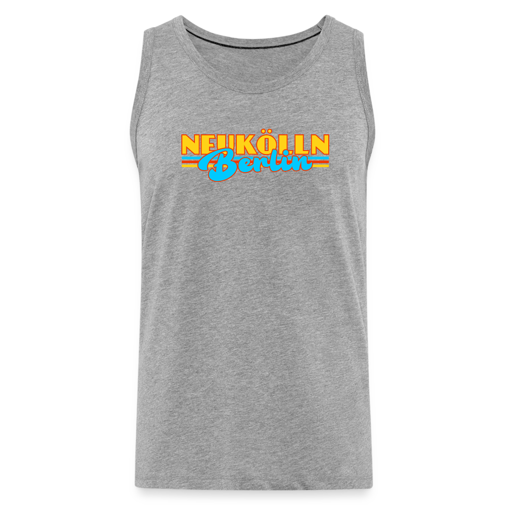 Neukölln Berlin Retro - Männer Premium Tank Top - Grau meliert