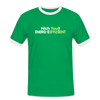 Nich faul! Energieeffizient! - Männer Ringer T-Shirt - Kelly Green/Weiß