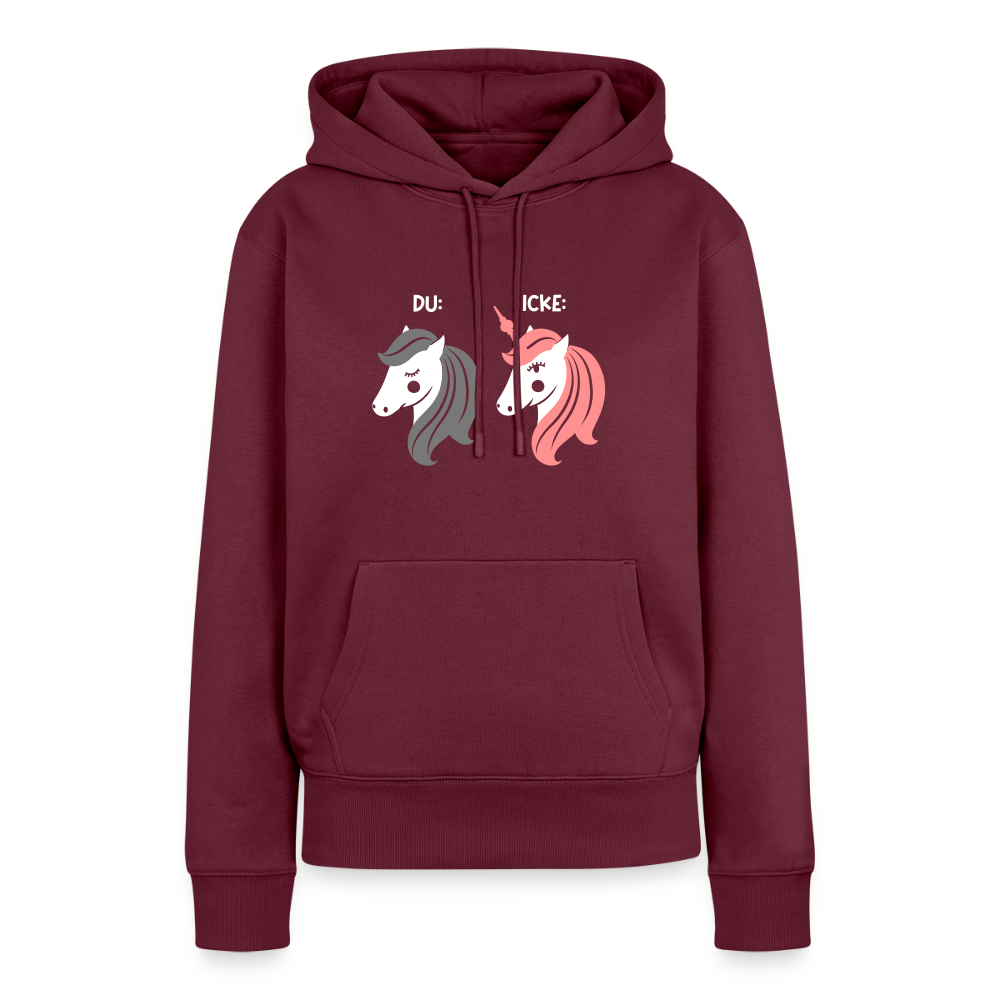 Berliner Einhorn - Frauen Premium Hoodie - Burgunderrot