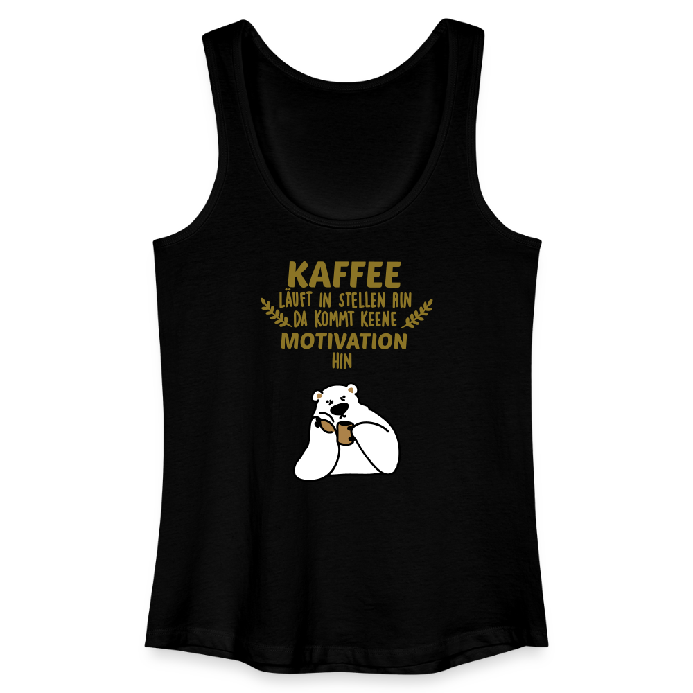Kaffee motiviert - Frauen Bio Tank Top - Schwarz