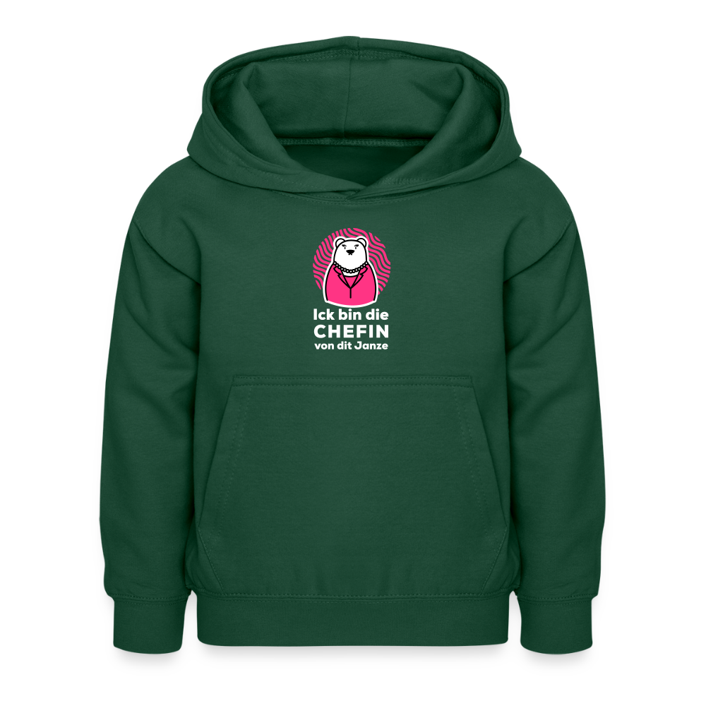 Chefin - Kinder Hoodie - Flaschengrün