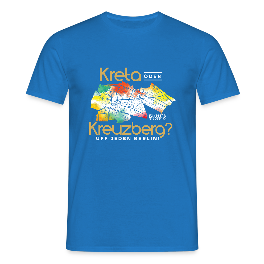 Kreta oder Kreuzberg - Männer Premium T-Shirt - Royalblau