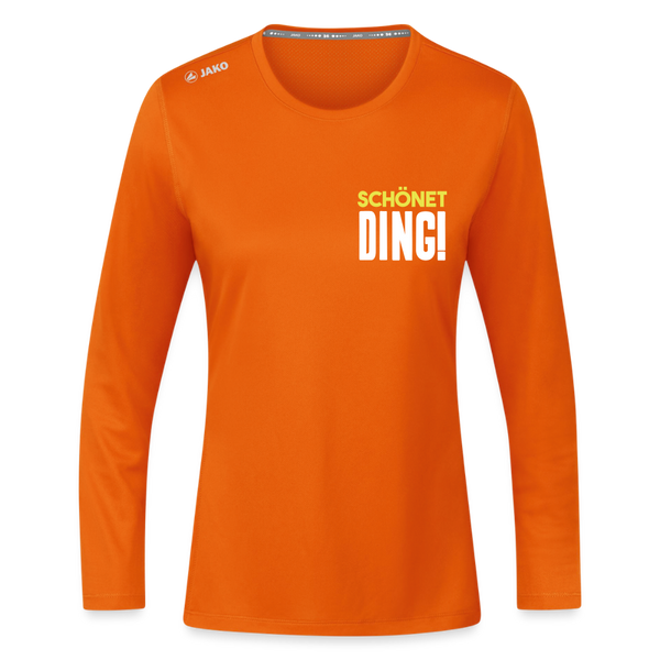 schönet Ding! - Frauen Sport Langarmshirt - Neonorange